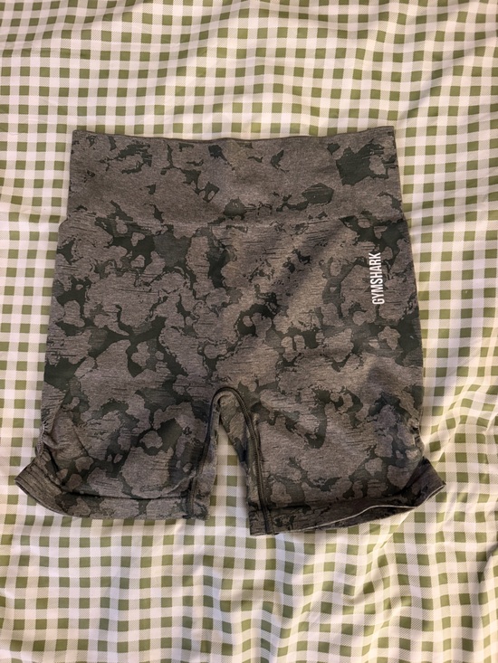 Gymshark Pants - Gymshark Olive Green Camo Seamless Shorts
